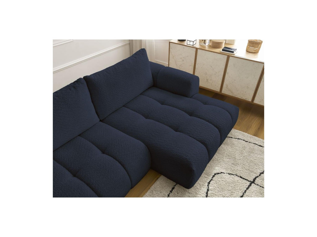 Fuji - Canapé D'Angle Convertible - Tissu Bouclette - Angle Droit
