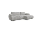 Fuji - Canapé D'Angle Convertible - Tissu Bouclette - Angle Droit