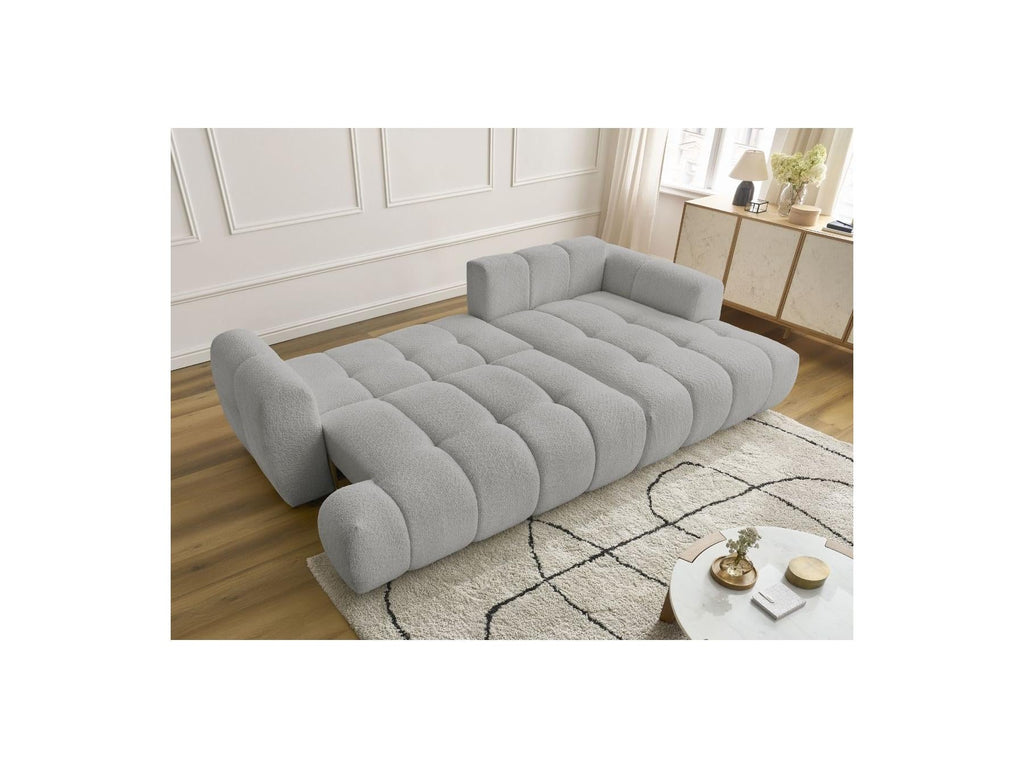Fuji - Canapé D'Angle Convertible - Tissu Bouclette - Angle Droit