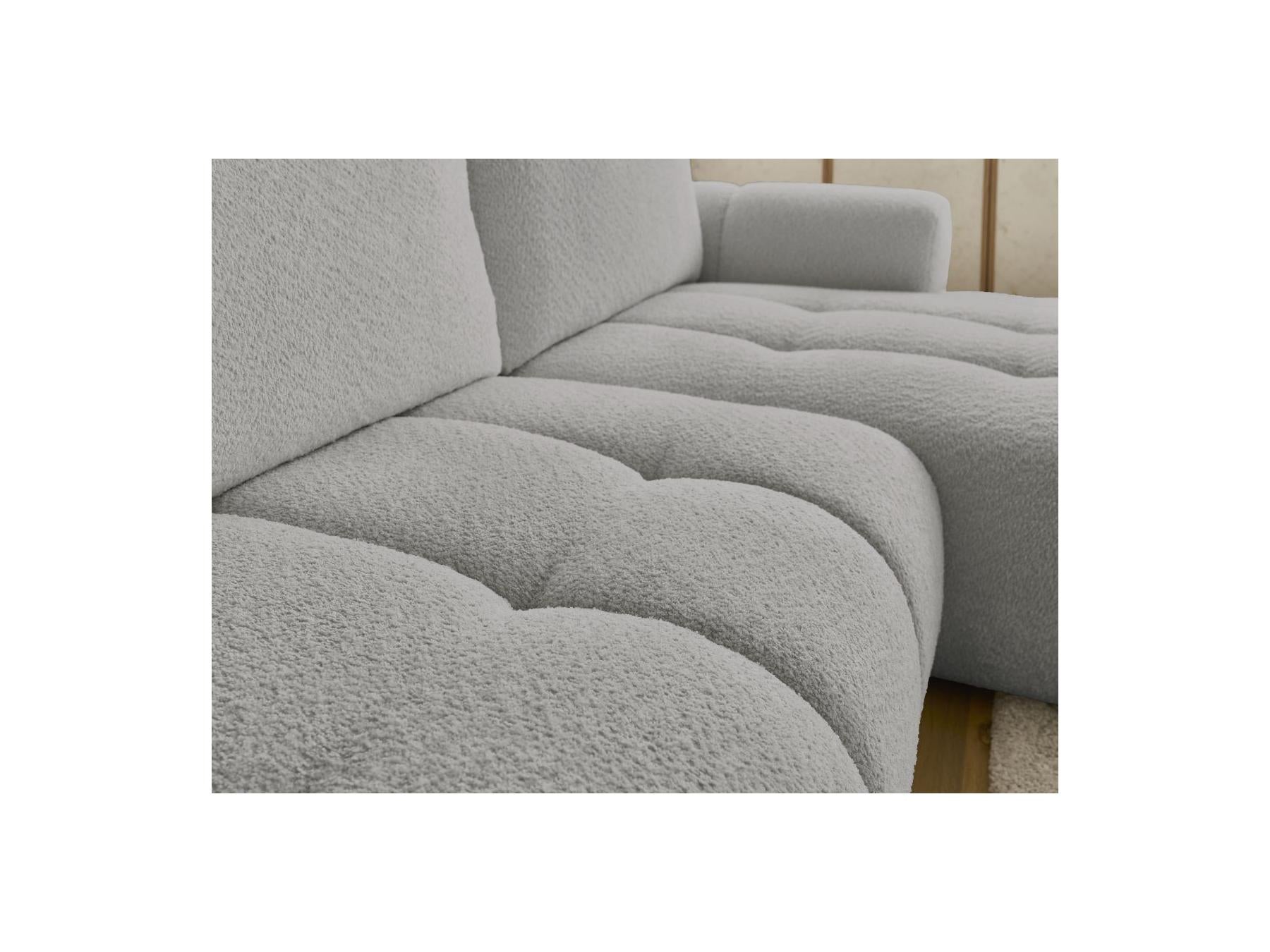 Fuji - Canapé D'Angle Convertible - Tissu Bouclette - Angle Droit