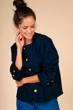 Veste Charonne Gabardine Marine