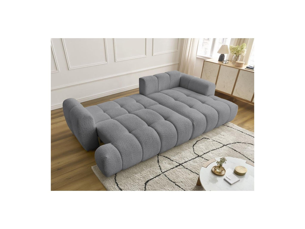 Fuji - Canapé D'Angle Convertible - Tissu Bouclette - Angle Droit