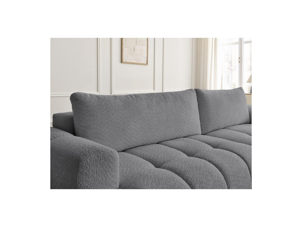Fuji - Canapé D'Angle Convertible - Tissu Bouclette - Angle Droit