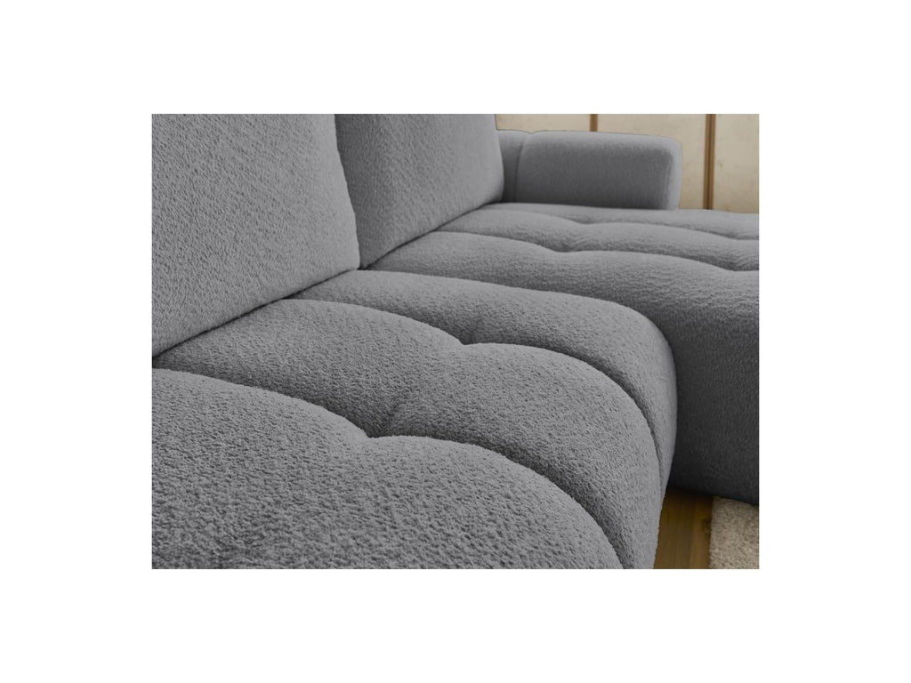 Fuji - Canapé D'Angle Convertible - Tissu Bouclette - Angle Droit