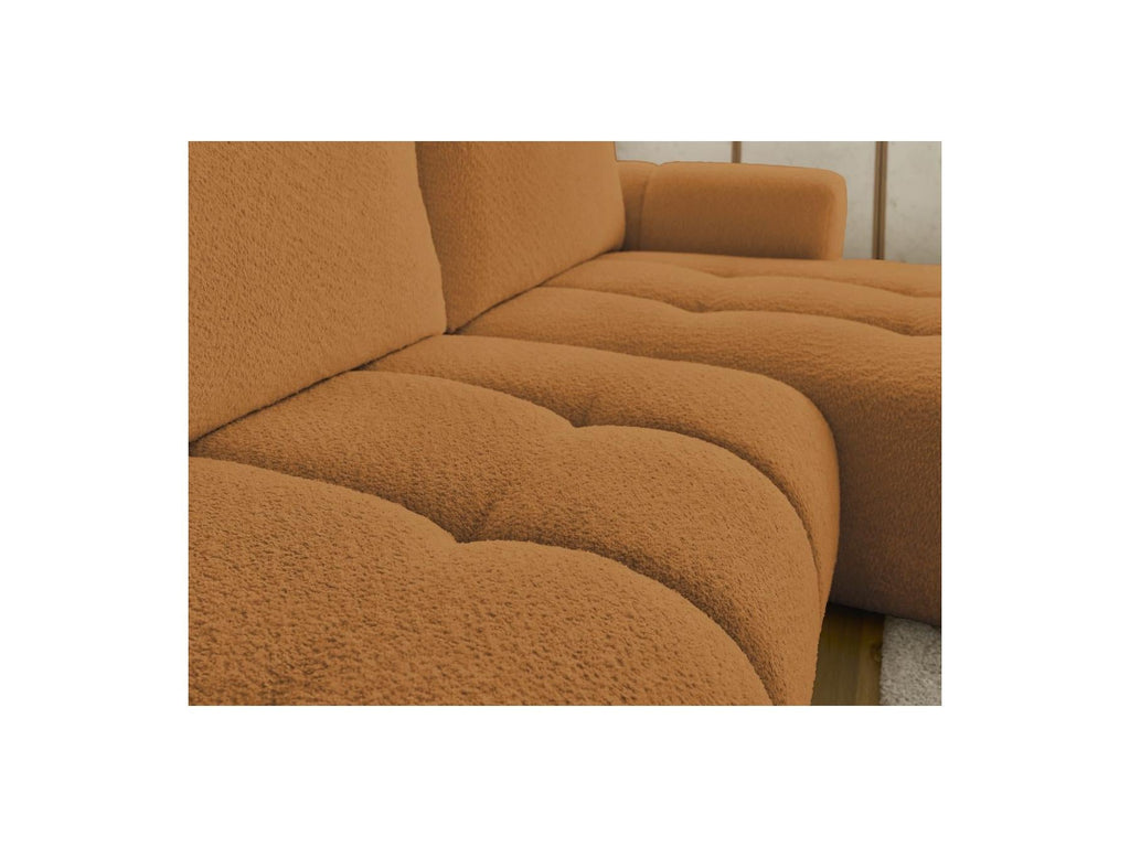 Fuji - Canapé D'Angle Convertible - Tissu Bouclette - Angle Droit