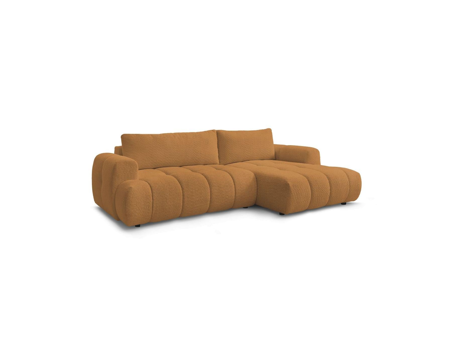 Fuji - Canapé D'Angle Convertible - Tissu Bouclette - Angle Droit