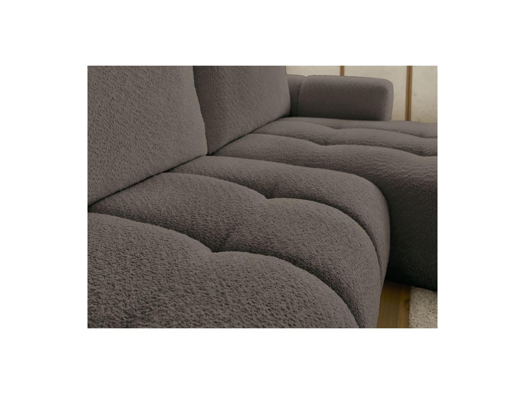 Fuji - Canapé D'Angle Convertible - Tissu Bouclette - Angle Droit