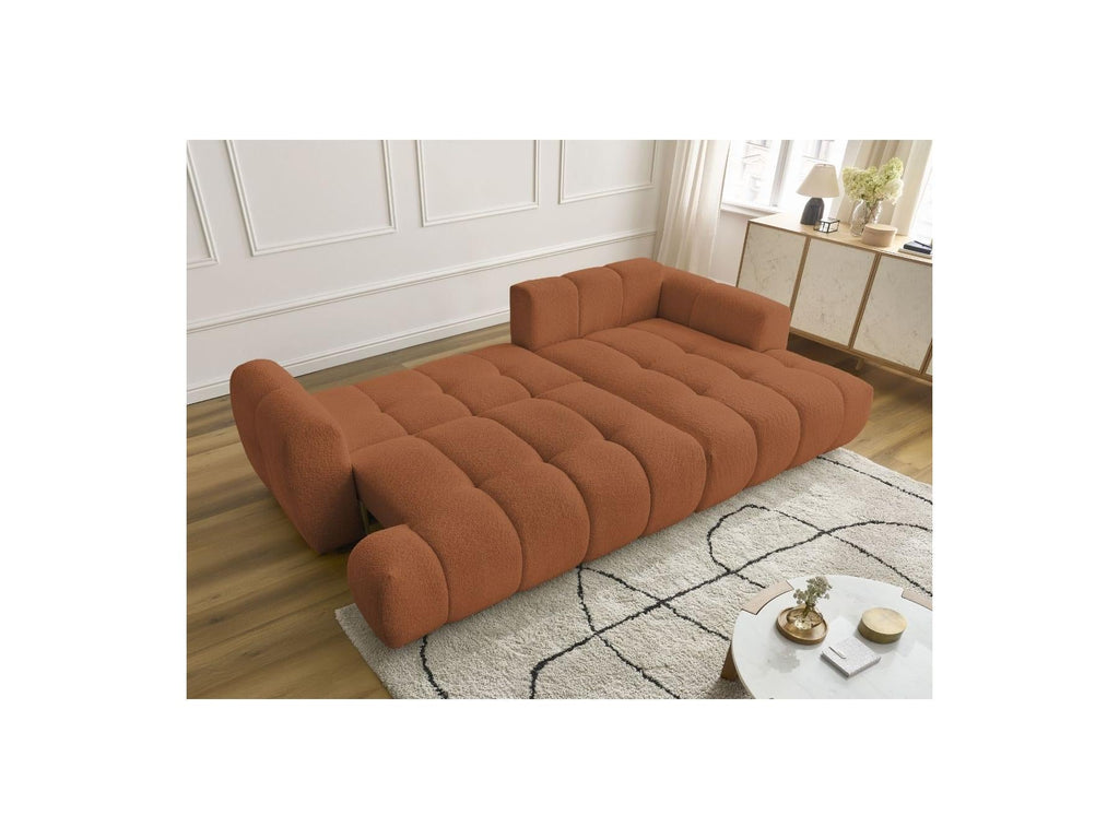 Fuji - Canapé D'Angle Convertible - Tissu Bouclette - Angle Droit