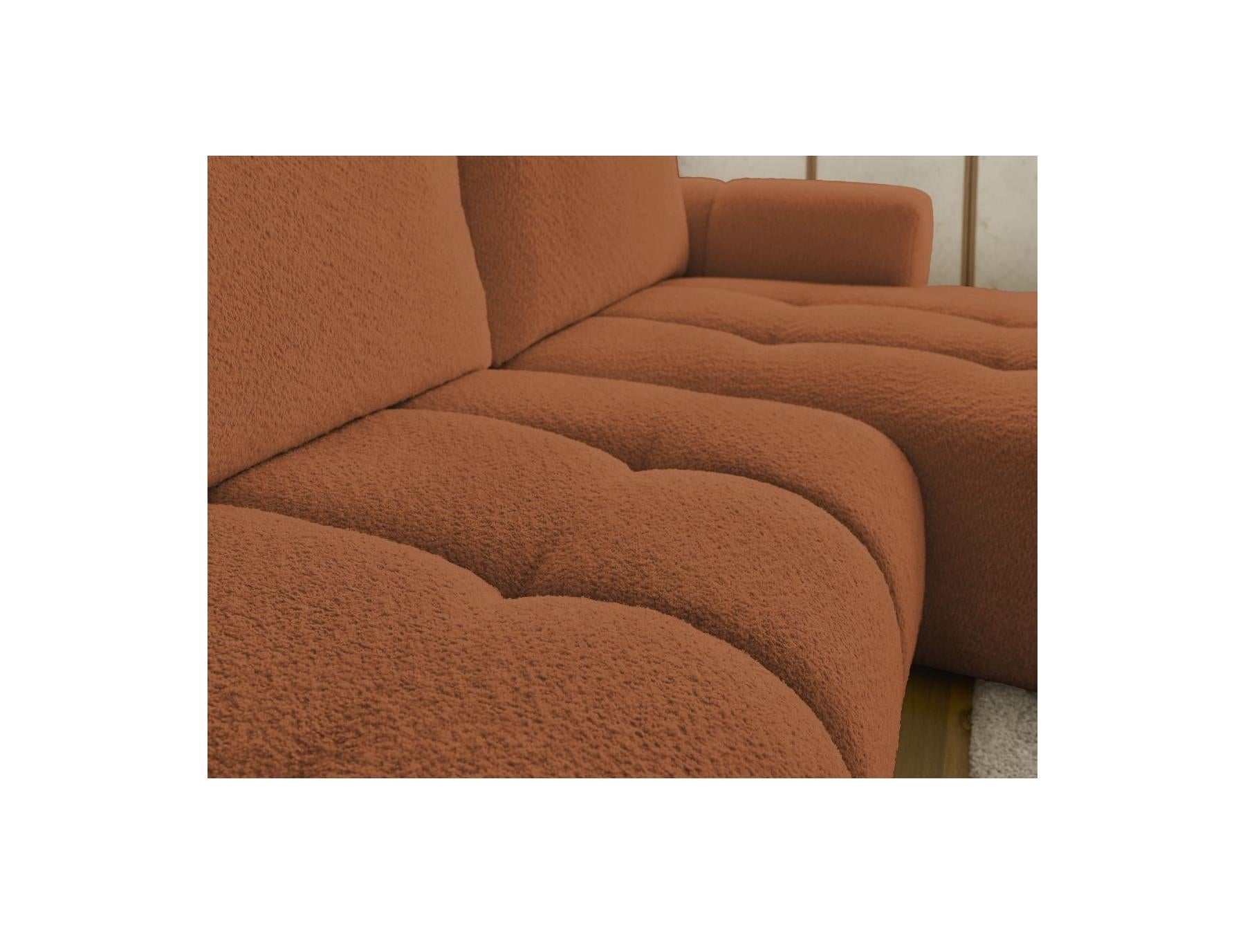 Fuji - Canapé D'Angle Convertible - Tissu Bouclette - Angle Droit