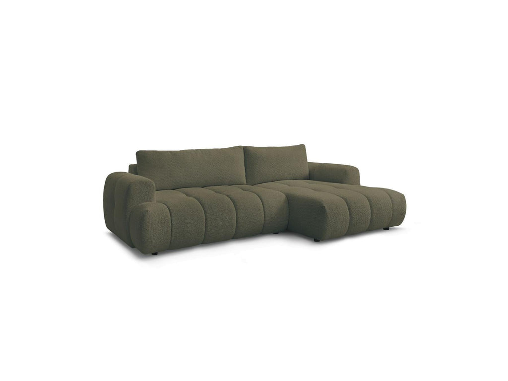 Fuji - Canapé D'Angle Convertible - Tissu Bouclette - Angle Droit