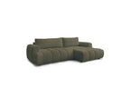 Fuji - Canapé D'Angle Convertible - Tissu Bouclette - Angle Droit