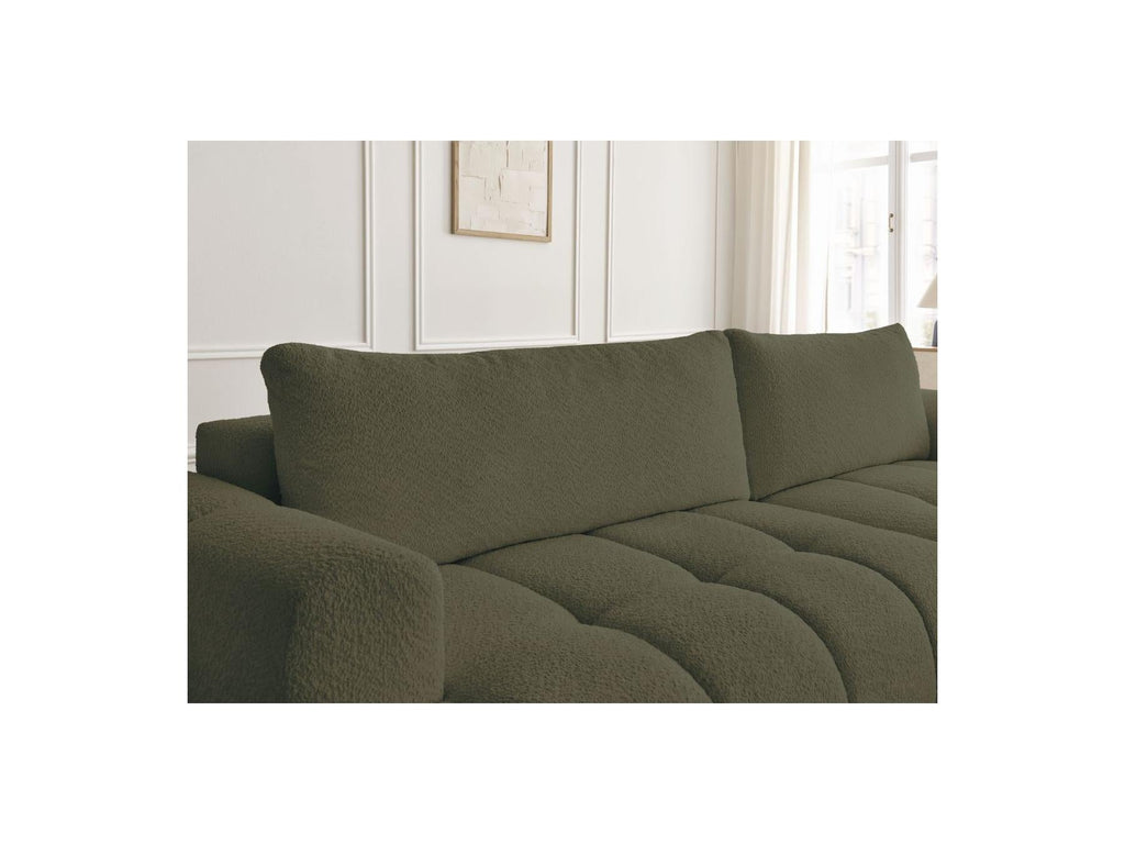 Fuji - Canapé D'Angle Convertible - Tissu Bouclette - Angle Droit