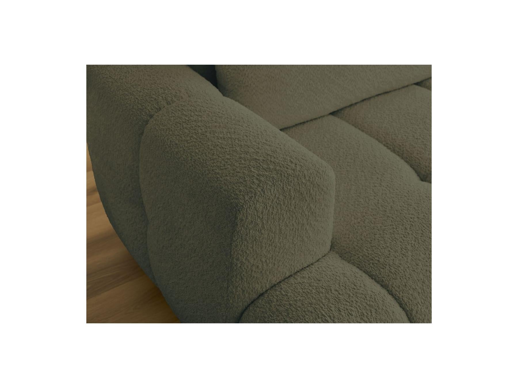 Fuji - Canapé D'Angle Convertible - Tissu Bouclette - Angle Droit