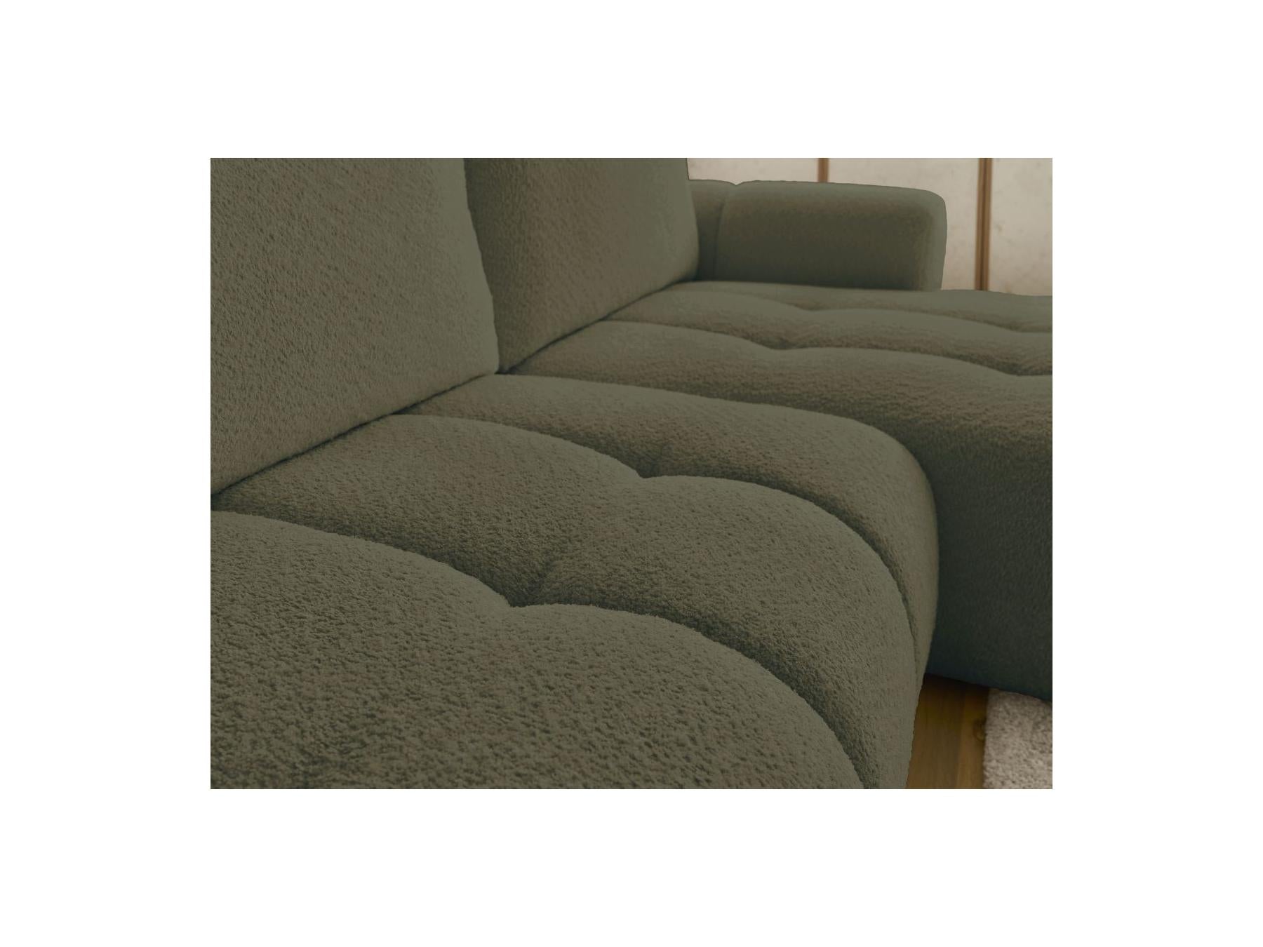 Fuji - Canapé D'Angle Convertible - Tissu Bouclette - Angle Droit