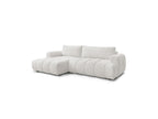 Fuji - Canapé D'Angle Convertible - Tissu Bouclette - Angle Gauche