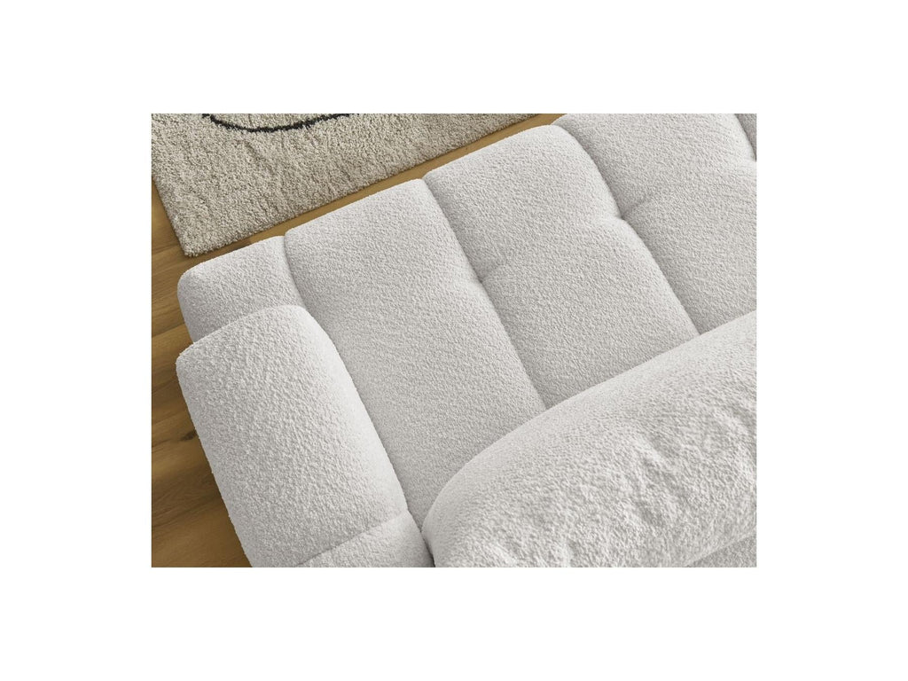 Fuji - Canapé D'Angle Convertible - Tissu Bouclette - Angle Gauche