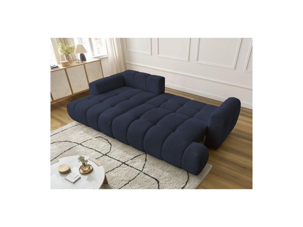 Fuji - Canapé D'Angle Convertible - Tissu Bouclette - Angle Gauche