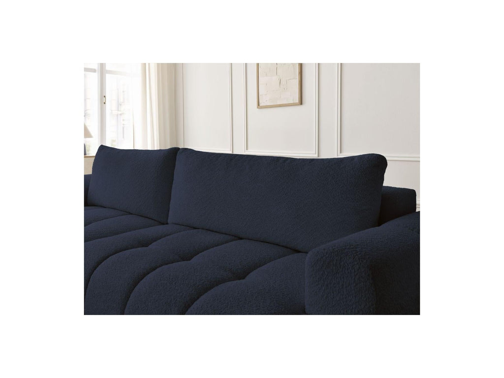 Fuji - Canapé D'Angle Convertible - Tissu Bouclette - Angle Gauche