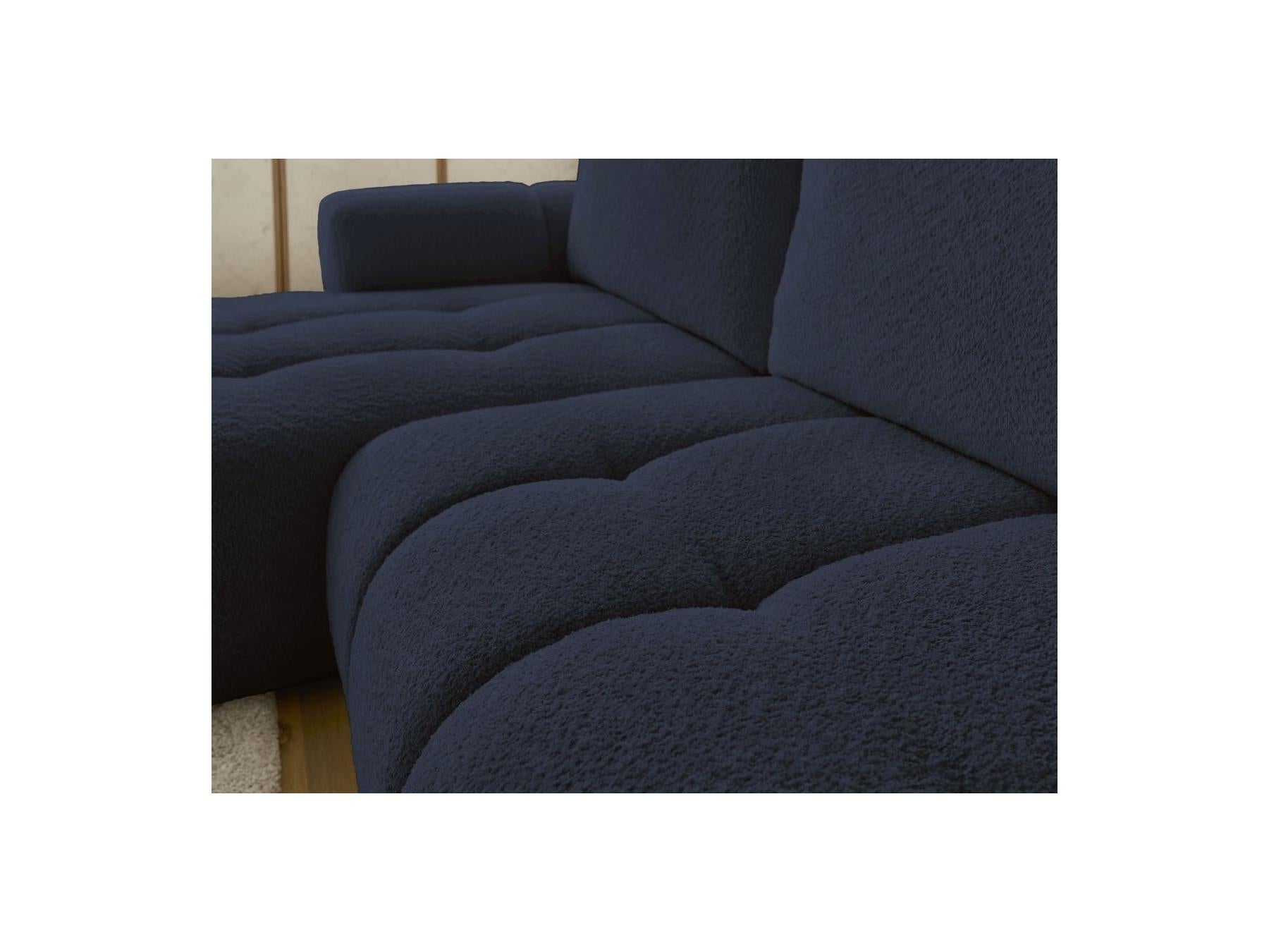 Fuji - Canapé D'Angle Convertible - Tissu Bouclette - Angle Gauche
