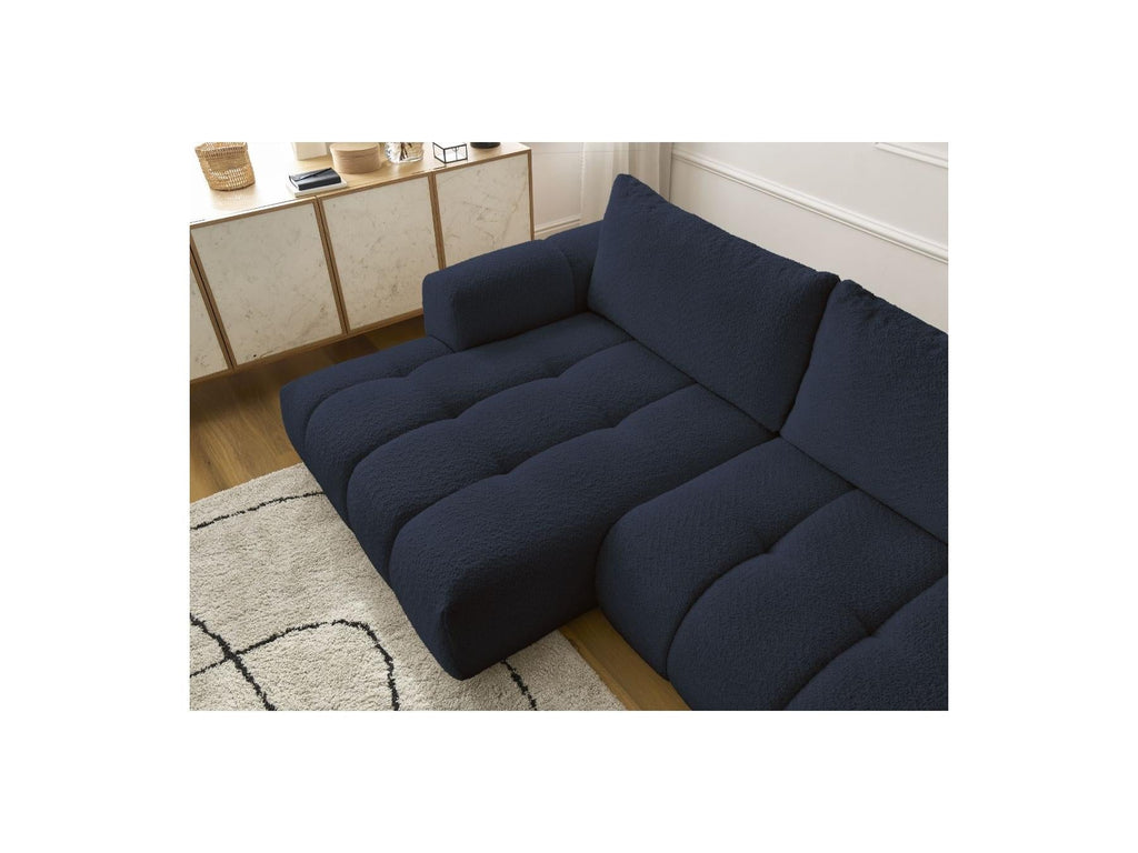 Fuji - Canapé D'Angle Convertible - Tissu Bouclette - Angle Gauche