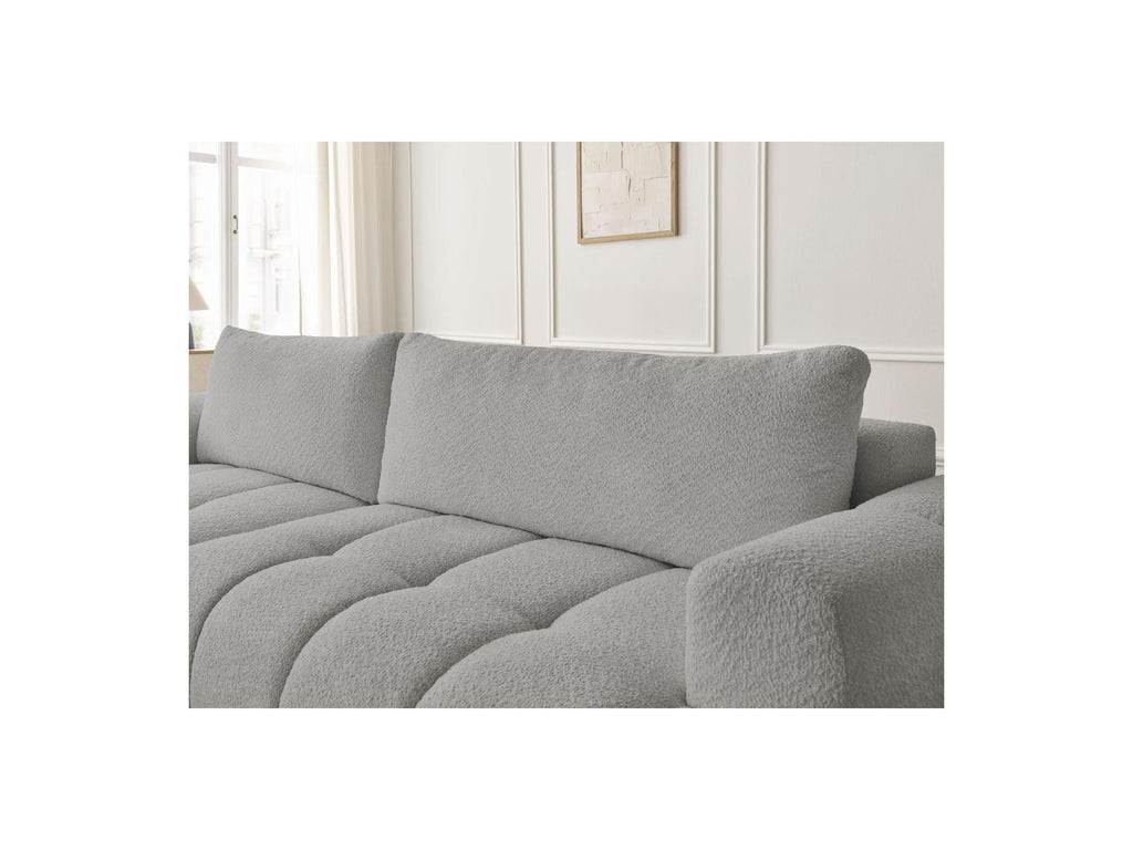 Fuji - Canapé D'Angle Convertible - Tissu Bouclette - Angle Gauche