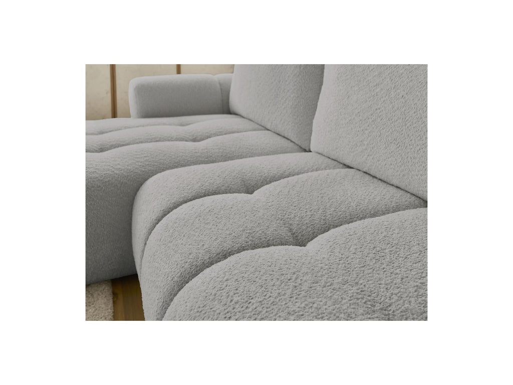 Fuji - Canapé D'Angle Convertible - Tissu Bouclette - Angle Gauche