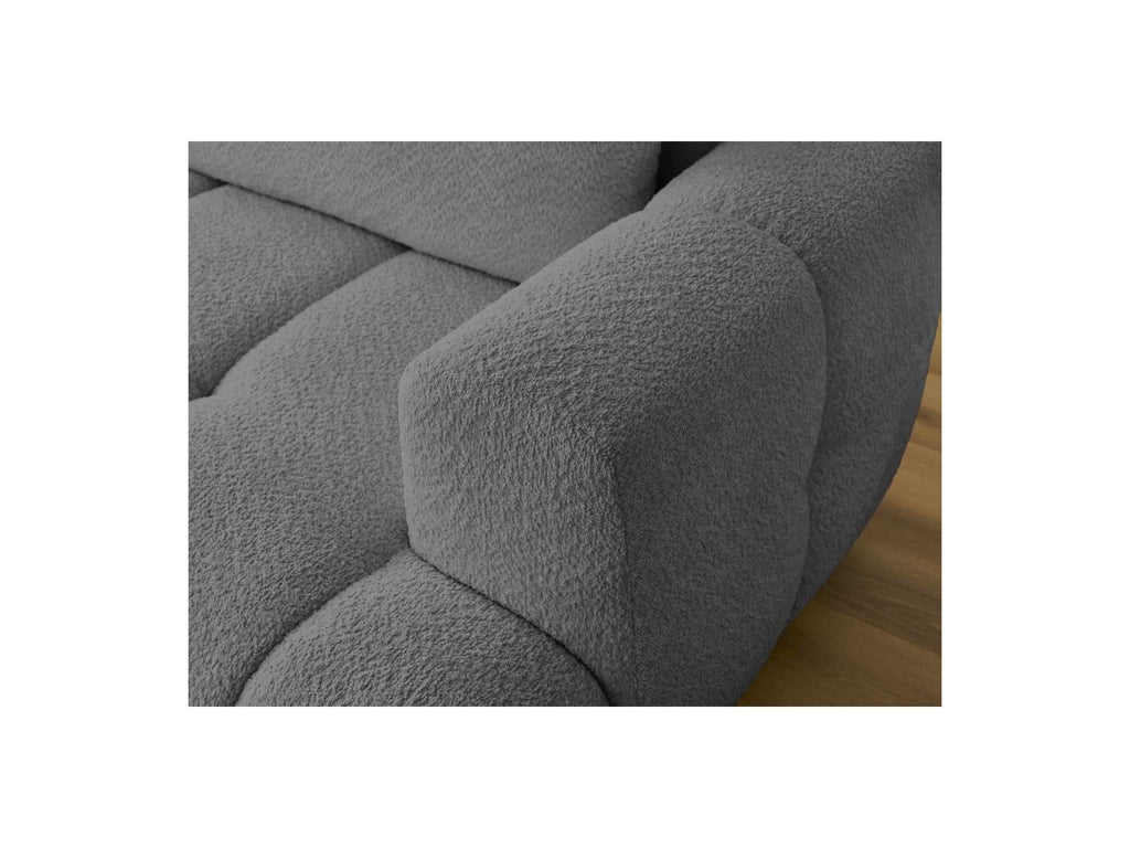 Fuji - Canapé D'Angle Convertible - Tissu Bouclette - Angle Gauche