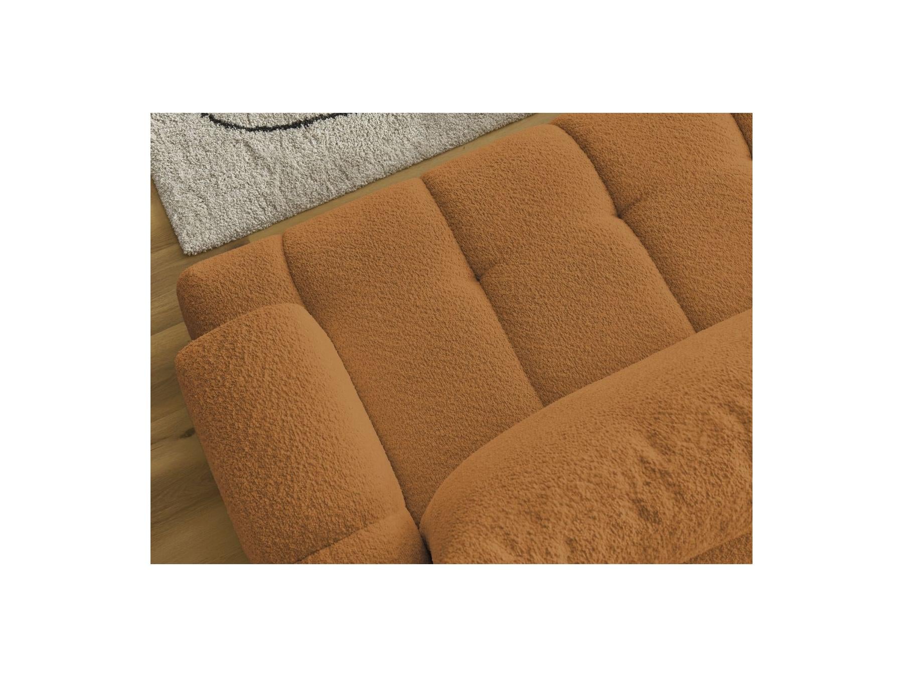 Fuji - Canapé D'Angle Convertible - Tissu Bouclette - Angle Gauche