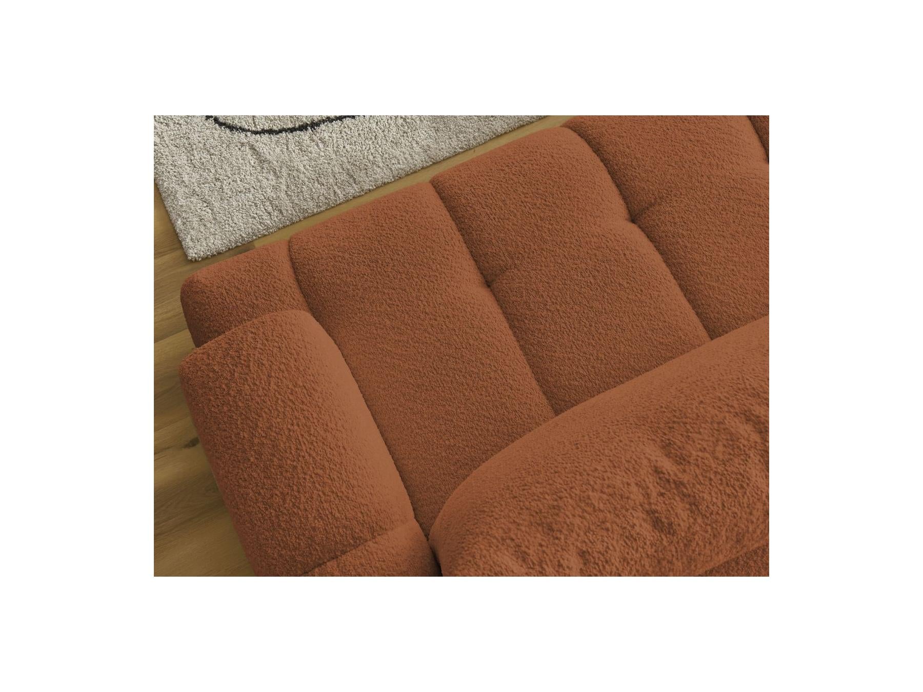 Fuji - Canapé D'Angle Convertible - Tissu Bouclette - Angle Gauche