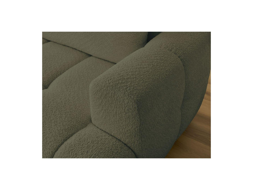 Fuji - Canapé D'Angle Convertible - Tissu Bouclette - Angle Gauche