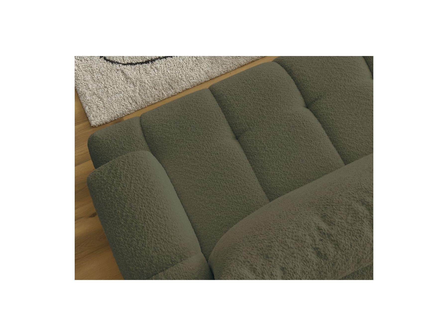 Fuji - Canapé D'Angle Convertible - Tissu Bouclette - Angle Gauche