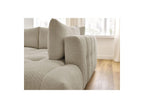 Fuji - Canapé D'Angle L Convertible - Tissu Bouclette - Angle Droit