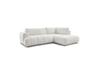 Fuji - Canapé D'Angle L Convertible - Tissu Bouclette - Angle Droit