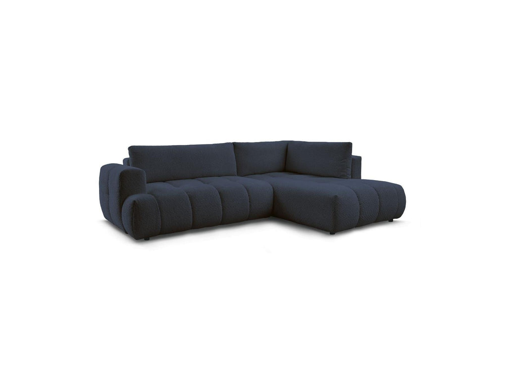 Fuji - Canapé D'Angle L Convertible - Tissu Bouclette - Angle Droit