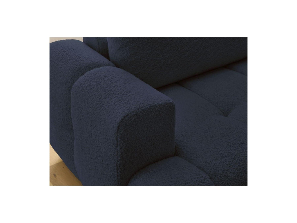 Fuji - Canapé D'Angle L Convertible - Tissu Bouclette - Angle Droit