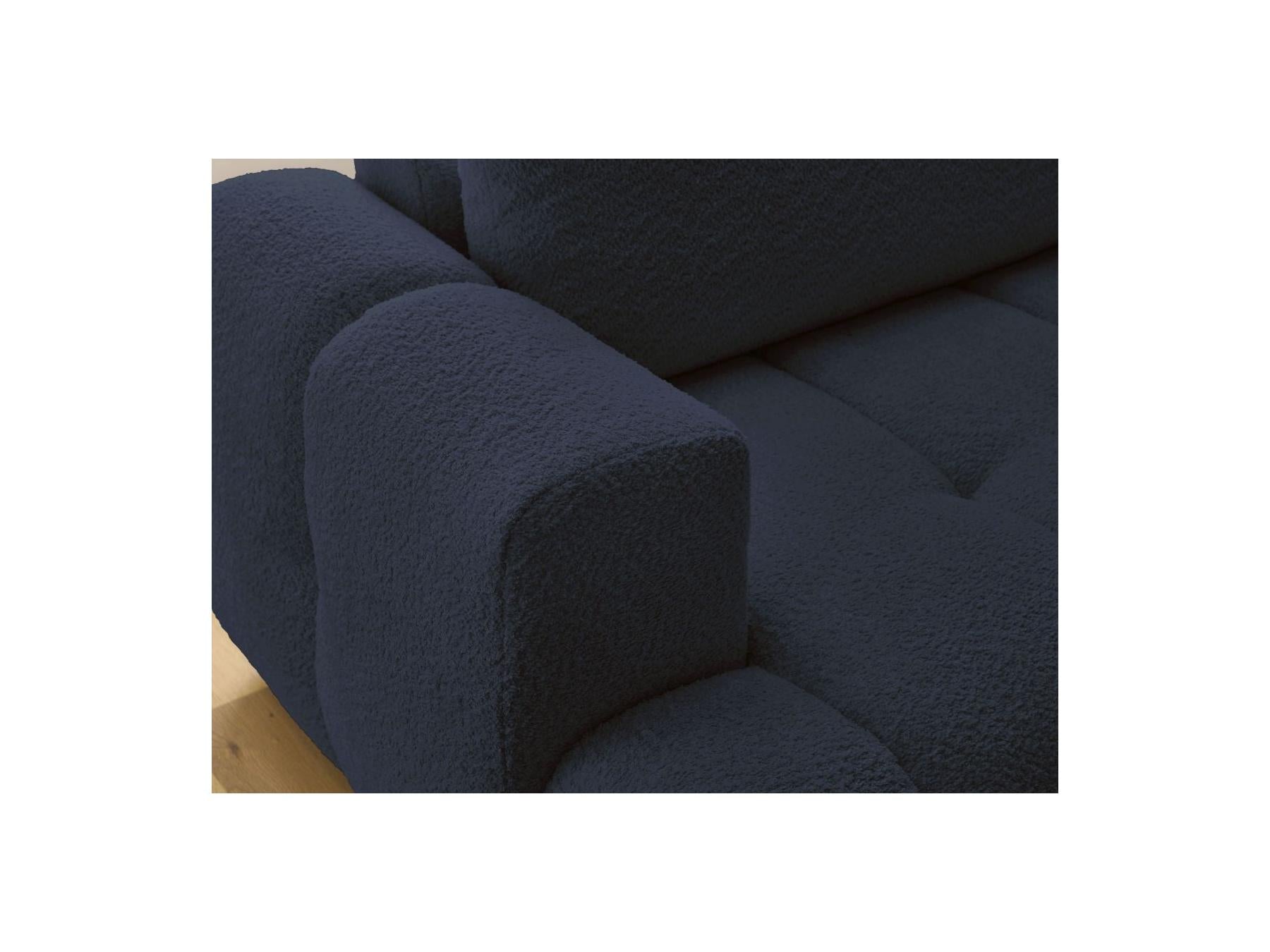 Fuji - Canapé D'Angle L Convertible - Tissu Bouclette - Angle Droit
