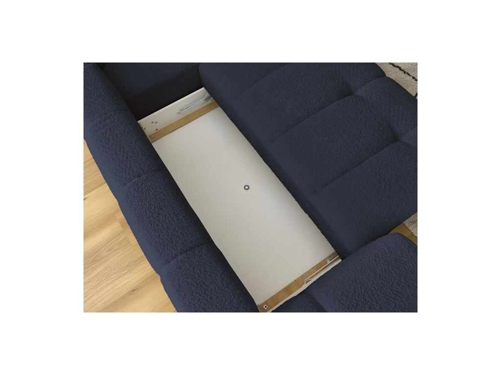 Fuji - Canapé D'Angle L Convertible - Tissu Bouclette - Angle Droit