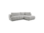 Fuji - Canapé D'Angle L Convertible - Tissu Bouclette - Angle Droit