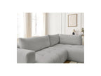 Fuji - Canapé D'Angle L Convertible - Tissu Bouclette - Angle Droit