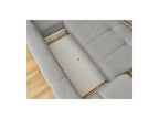 Fuji - Canapé D'Angle L Convertible - Tissu Bouclette - Angle Droit