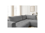 Fuji - Canapé D'Angle L Convertible - Tissu Bouclette - Angle Droit