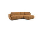 Fuji - Canapé D'Angle L Convertible - Tissu Bouclette - Angle Droit