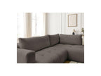 Fuji - Canapé D'Angle L Convertible - Tissu Bouclette - Angle Droit