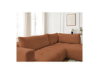 Fuji - Canapé D'Angle L Convertible - Tissu Bouclette - Angle Droit