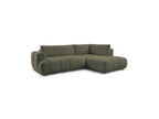 Fuji - Canapé D'Angle L Convertible - Tissu Bouclette - Angle Droit