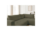 Fuji - Canapé D'Angle L Convertible - Tissu Bouclette - Angle Droit