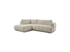 Fuji - Canapé D'Angle L Convertible - Tissu Bouclette - Angle Gauche