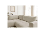 Fuji - Canapé D'Angle L Convertible - Tissu Bouclette - Angle Gauche