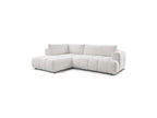 Fuji - Canapé D'Angle L Convertible - Tissu Bouclette - Angle Gauche