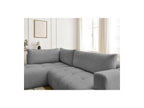 Fuji - Canapé D'Angle L Convertible - Tissu Bouclette - Angle Gauche